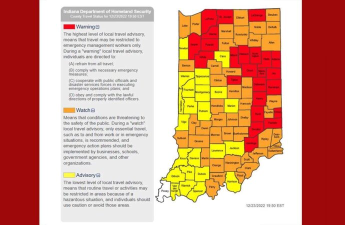 Understanding the Travel Advisory Map for Indiana