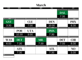 Boston Celtics Schedule for the 2023-2024 NBA Season