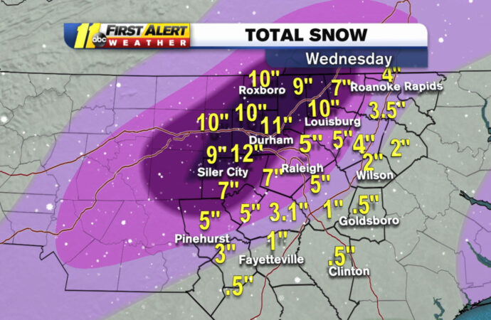 Snow Accumulation in Raleigh: Winter of 2023
