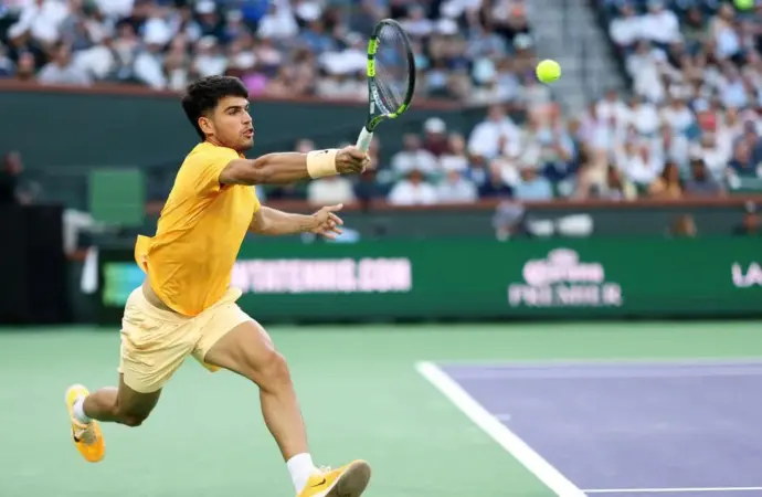 Carlos alcaraz shines at indian wells with victory over grigor dimitrov