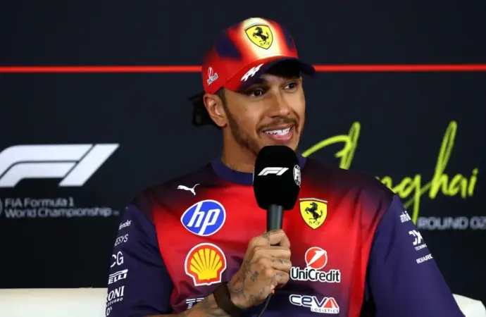 Charles Leclerc Battles Lewis Hamilton at the Chinese Grand Prix
