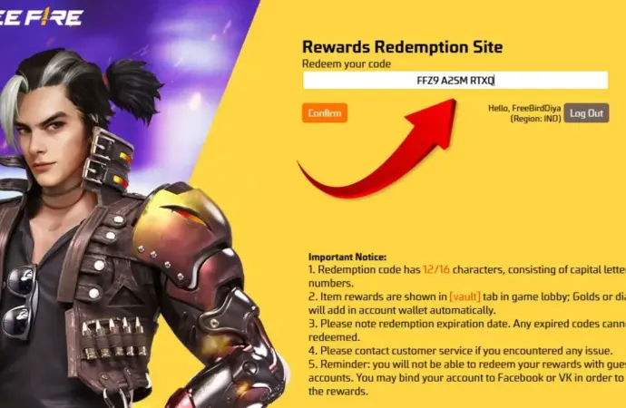 Garena free fire max redeem codes today: What Are the ?