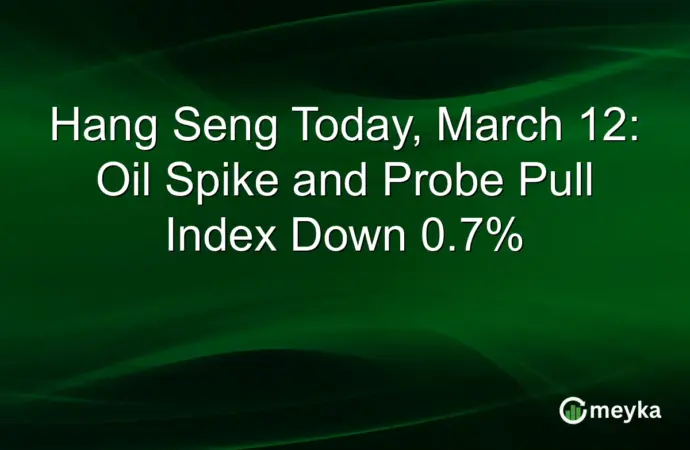 Hang Seng Index Experiences Decline Amid Geopolitical Tensions