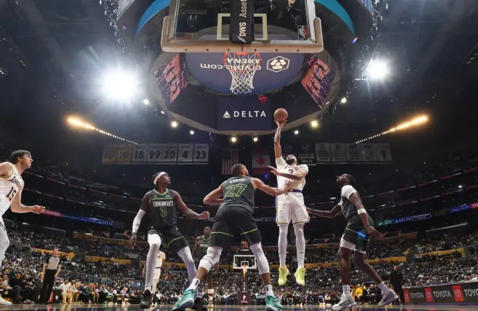 Lakers vs timberwolves