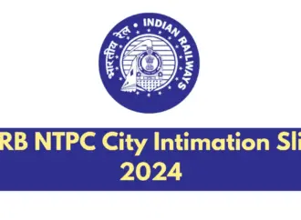 Rrb ntpc city intimation