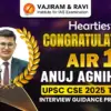 UPSC Marksheet 2025: Anuj Agnihotri and Ishan Bhatnagar Shine in Civil Services Examination