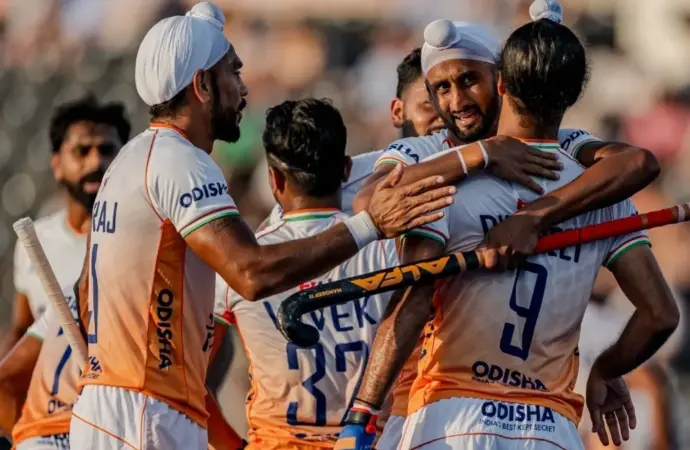 London: India’s men’s hockey team secures dominant 7-1 victory over Pakistan in FIH Pro League