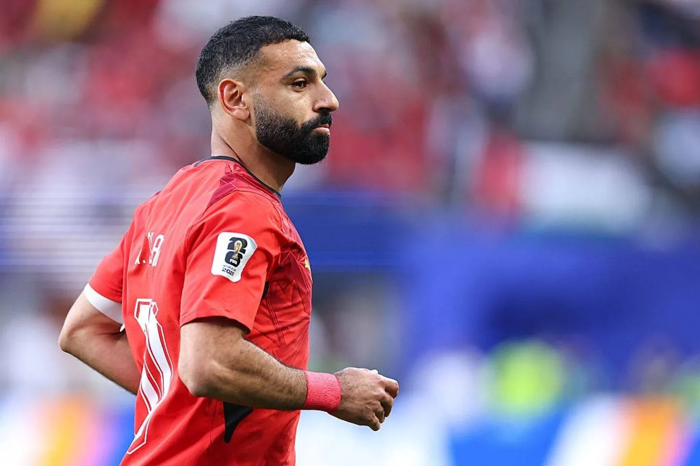 Mohamed Salah in action for Egypt