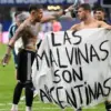 White House defends Argentina team over Falklands banner incident